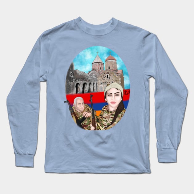 Artsakh (Father & Daughter) Protect The Land Long Sleeve T-Shirt by speciezasvisuals